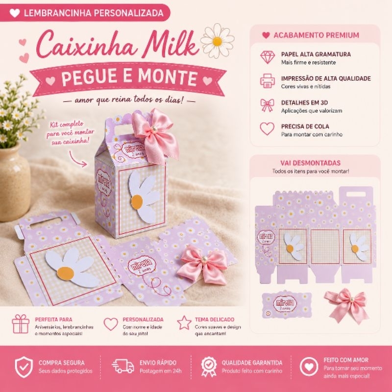 Kit Festa Infantil Personalizado | Tema Margaridas/Lembrancinha Personalizada