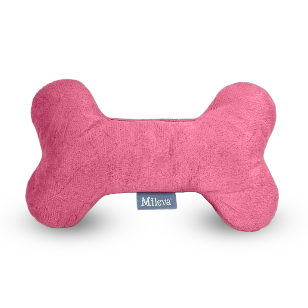 Brinquedo Cachorro Pet Ossinho Com Apito em Tecido Resistente Suede Fofinho Mileva Cão Adestramento