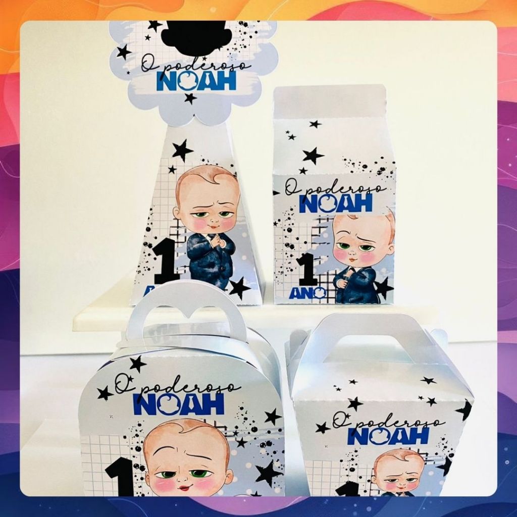 PEGUE E MONTE Kit Personalizado PODEROSO CHEFINHO | Kit Completo | Caixinhas Personalizadas | Lembrancinhas
