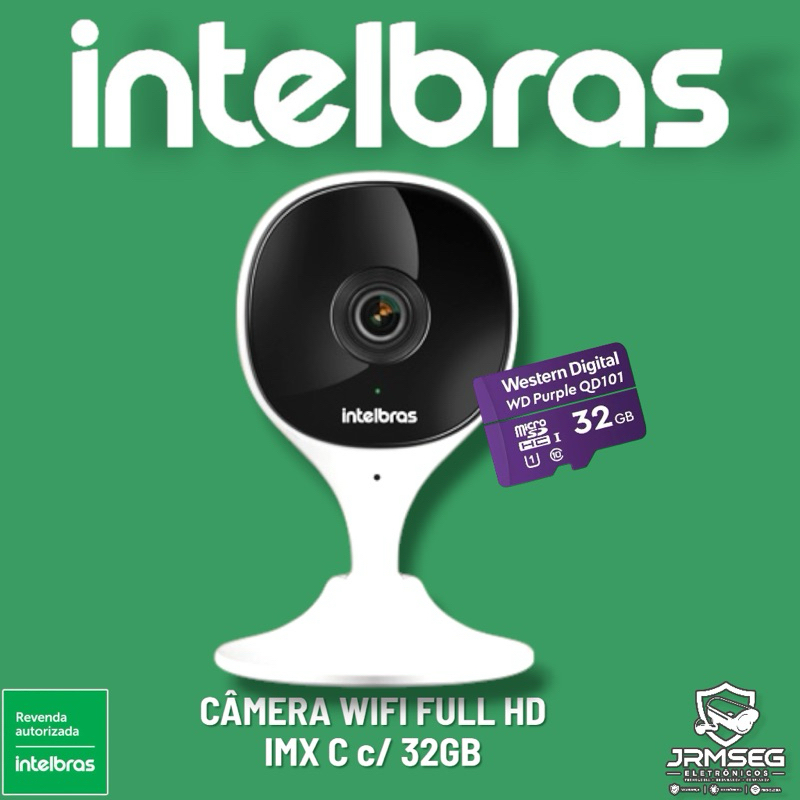 Câmera interna Wi-Fi iMX C + SD 32 GB Full HD Intelbras