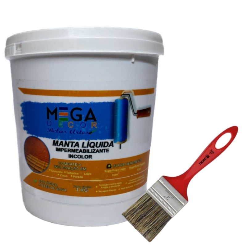 Manta Liquida Incolor INVISÍVEL Multiuso Fachada,telhado,piso restauração de pintura