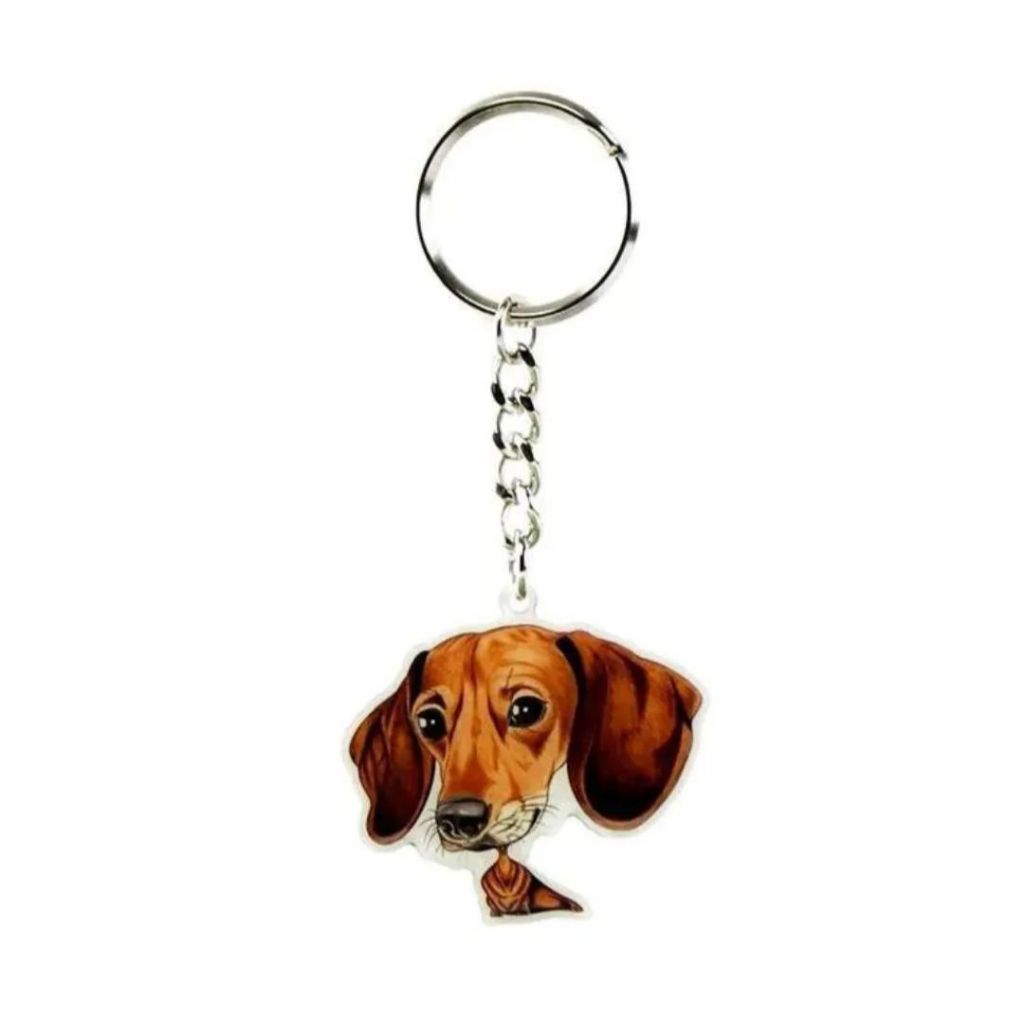 Chaveiro de Metal Heads Cachorro Raça Dachshund Salsichinha