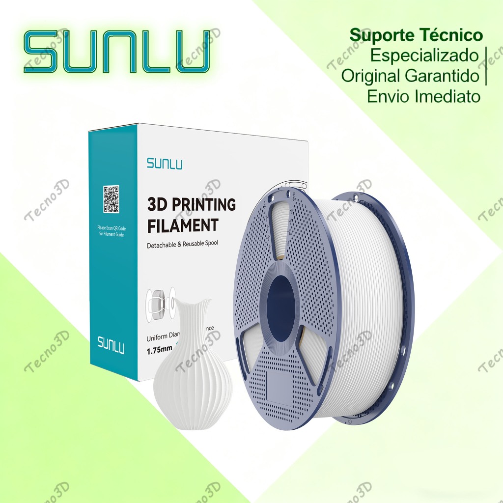 SUNLU | Filamento 3D SUNLU PLA Fosco 1,75mm 1KG/Rolo Materiais de Consumíveis
