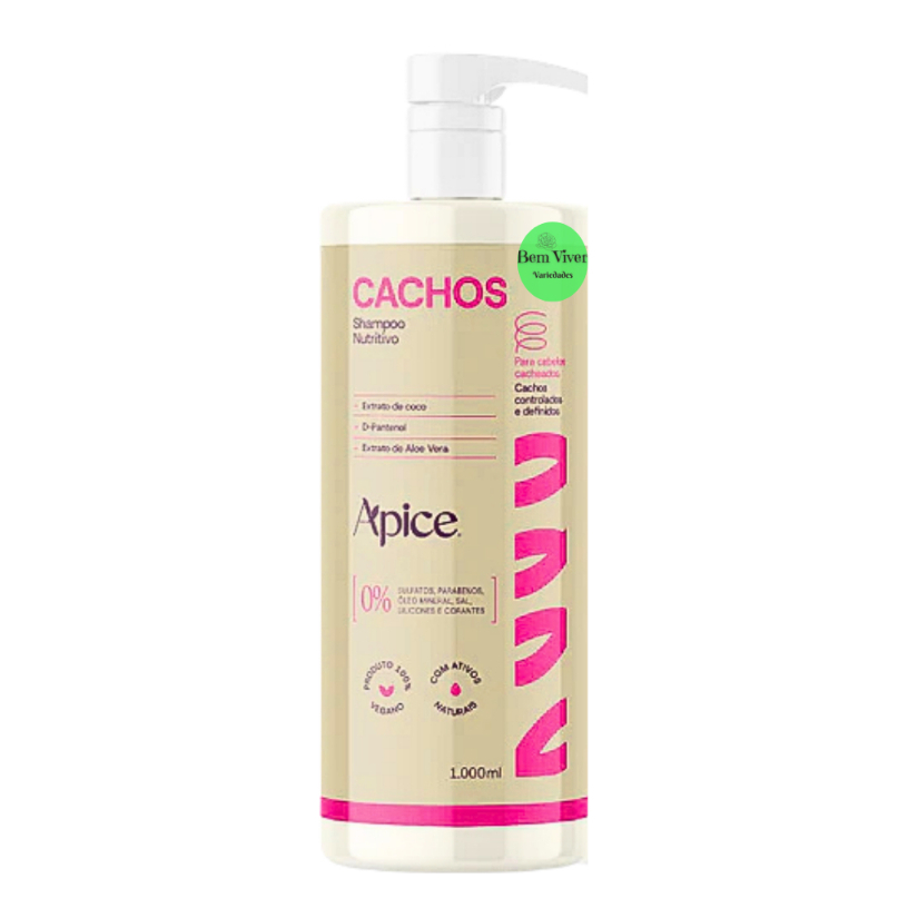 Shampoo Apse Cachos Nutritivo e Limpeza Suave - 1 litro