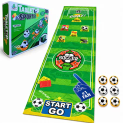 Jogo Futebol Mesa Infantil Discos Tapete Brinquedo Diversão Família Pontuação Interativo