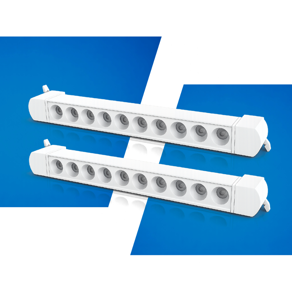Kit 2 ou 10 Luminária Spot Led Linear Pontual Para Trilho Eletrificado 20w 35cm 
