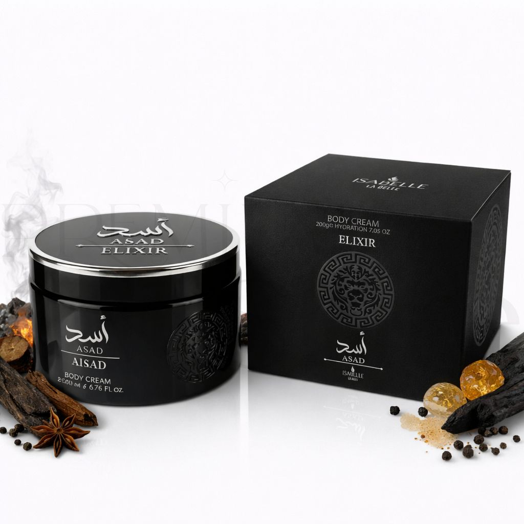 Creme Hidratante Árabe Asad Elixir Isabelle la Belle 200g Pasta em Pote Concentrado