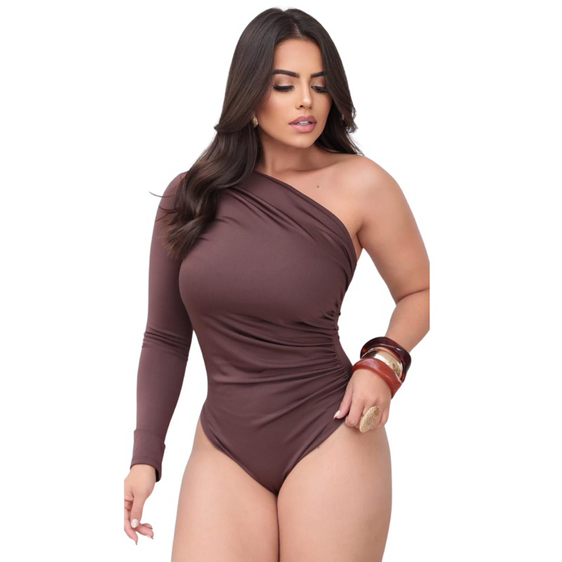 Body Feminino Mula Manca Suplex Manga Longa Nula Manga Comprida Moda Blogueira
