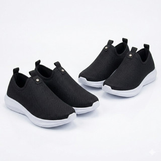 Tênis Feminino Meia Kit 2 Sapatos Confortável Casual Sem Cadarço Calce Fácil