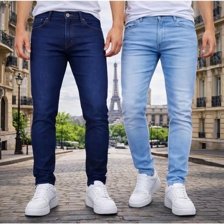 Kit 4/ Kit 3/ Kit 2 Calças Jeans Masculina com Elastano Premium — imagem 2 de 2