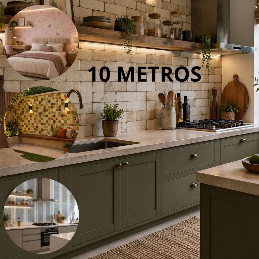 10 Metros Papel De Parede Adesivo PVC Autocolante Lavável Impermeável Decorativo Móveis Reforma