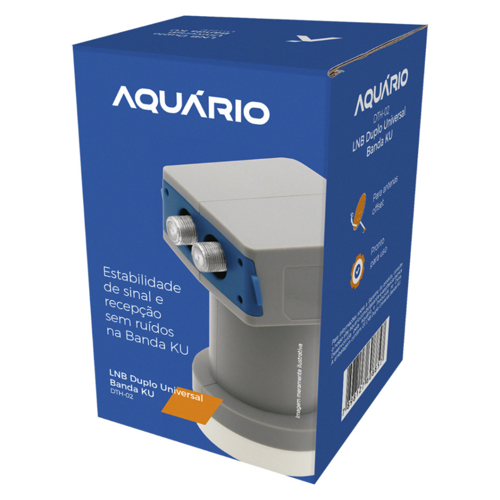 LNB Duplo Universal Banda KU Aquário DTH-02