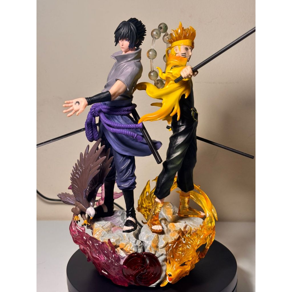 Figure Naruto e Sasuke 23cm Premium Anime Colecionável Naruto Shippuden Premium