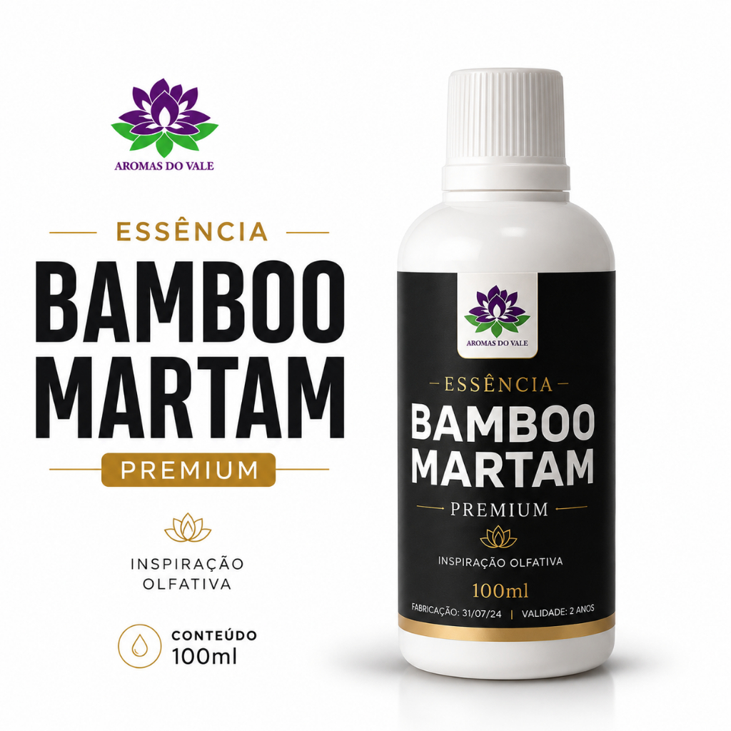 Essência Bamboo MM Premium 100mL/500mL Para  Difusor, Velas, Sabonetes, Spray e Cosméticos, Lipossúvel