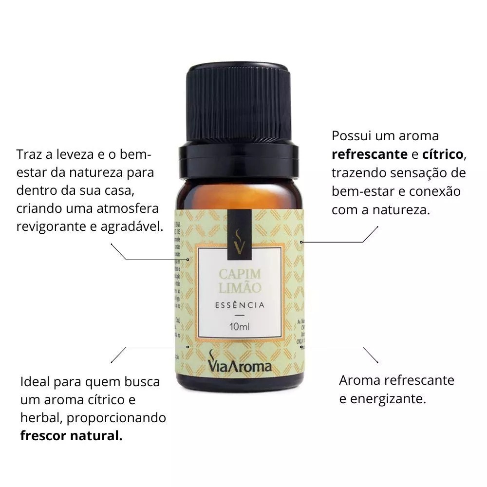 Essências Clássicas para Difusor Aromatizador de Ambientes Via Aroma - 10ml