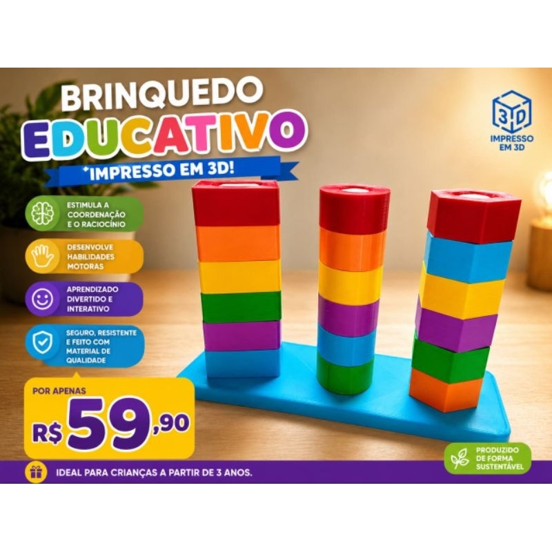Brinquedo  educativo de Formas Giratórias