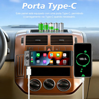 Central Multimídia Automotiva Universal Conexão Bluetooth Mp5 Bt 1 Din 7 Polegadas Camera de Ré