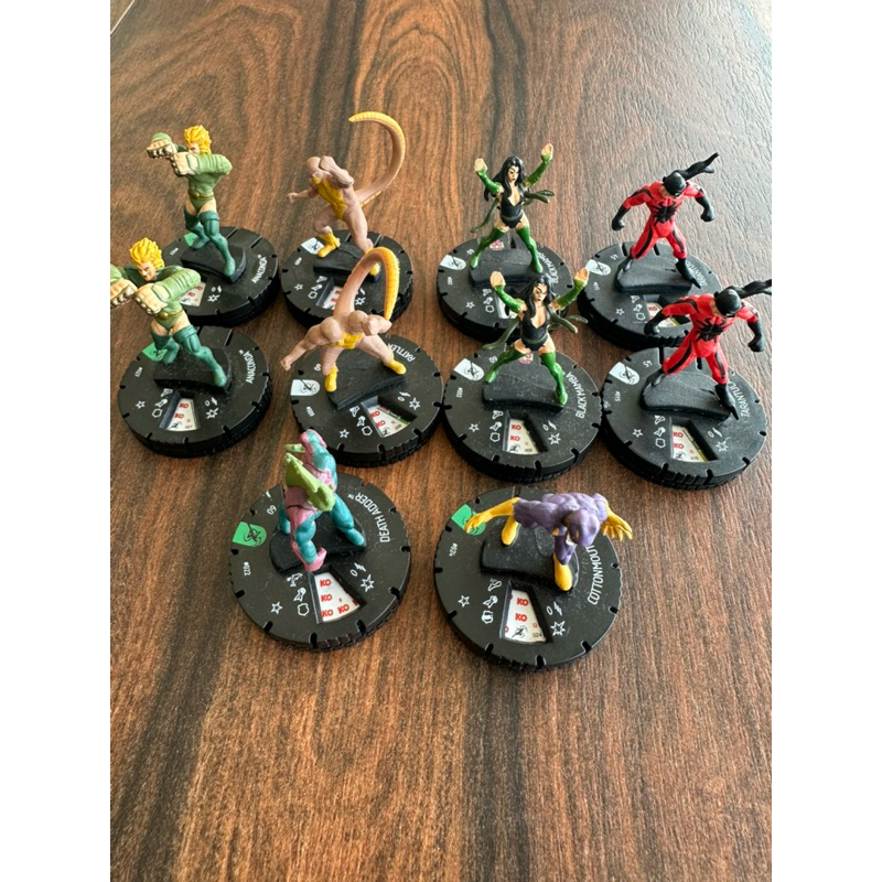 Heroclix Personagens Vilões Homem Aranha - Action Figure Anaconda Death adder Tarantula Black Mamba