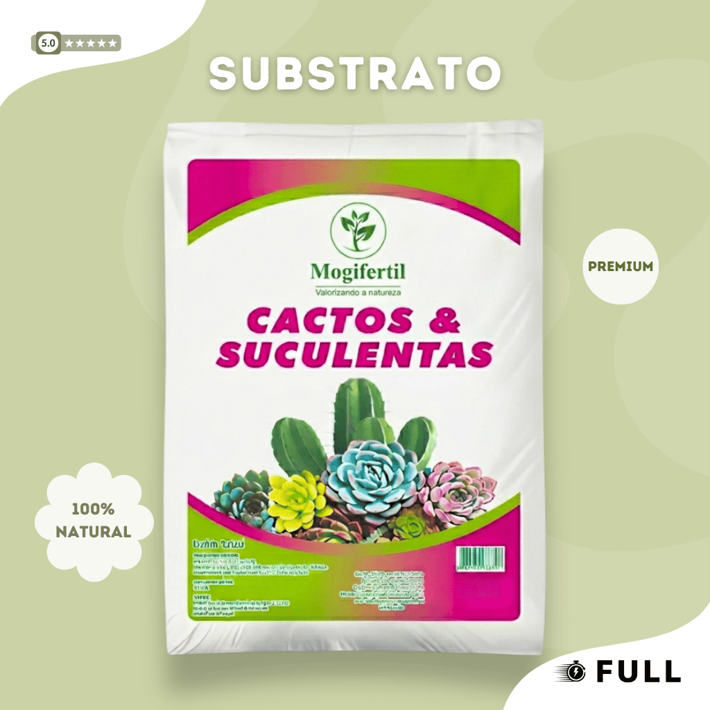 Substrato para Cactos e Suculentas Mogifertil com Drenagem, Aeração pra Plantas Desértica 5Kg | 20Kg
