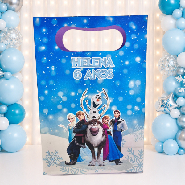 SACOLINHA PERSONALIZADA PARA LEMBRANCINHAS PRINCESA ELSA E PRINCESA ANNA FROZEN | SACOLA PERSONALIZADA | SACOLA SURPRESA