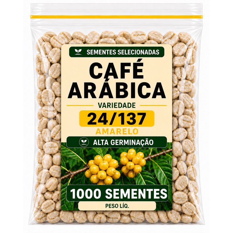 Sementes de Café Arábica 🌱1000 Sementes Variedade Catucaí 24/137 Amarelo - Semente selecionada com Alta Germinação