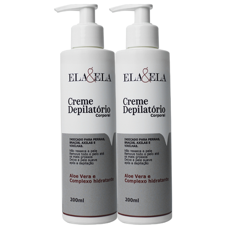 Kit 2X Creme Depilatório ELA&ELA - Pernas, Braços, Axilas | Adeus, Giletes!