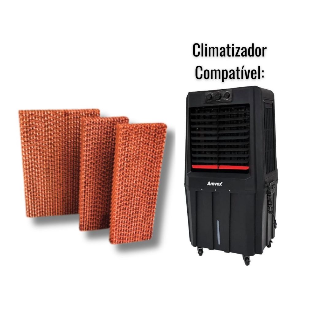 Kit Colmeia Placas Evaporativas para Climatizador Portátil AMVOX ACL 90 Litros
