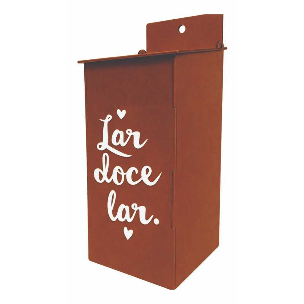 Puxa Saco Parede Mdf Organizador De Sacolas Cozinha - LAR DOCE LAR - 8 x 15 cm