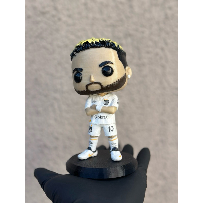 FUNKO POP ACTION FIGURE NEYMAR SANTOS FC IMPRESSO 3D BONECO