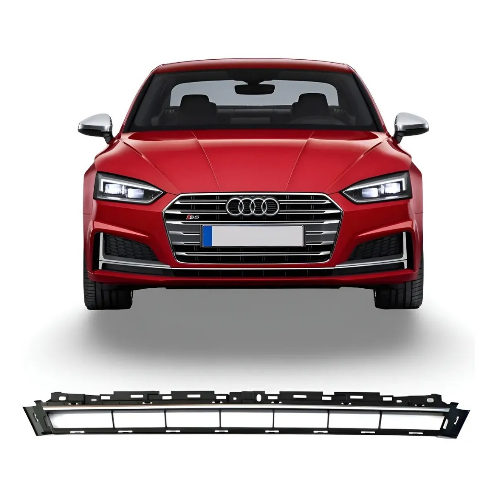 Grade Inferior Parachoque Dianteiro Friso Prateado Audi A5 Ambition Plus 2017 2018 8W6807683A