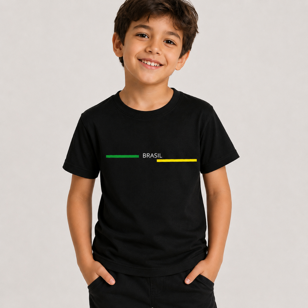 Camiseta do Brasil, Camiseta infantil, Camiseta estilosa, Camisa do brasil
