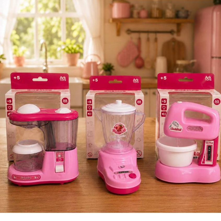 Brinquedo Cozinha Infantil Cafeteira Liquidificador Batedeira Luz E Som