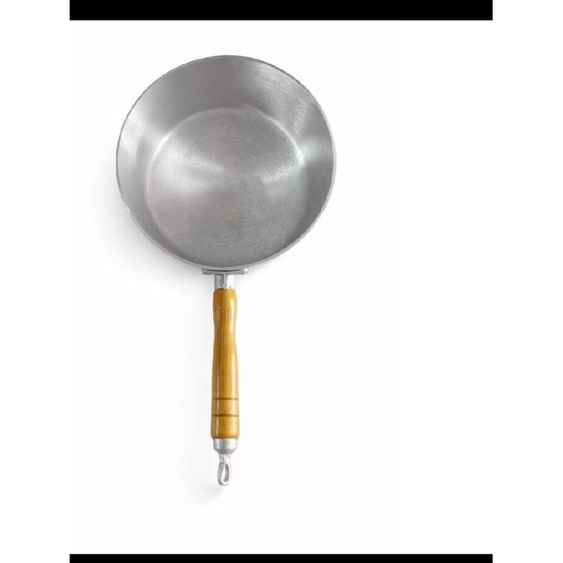 Jogo de Panelas Alumínio Grosso Polido 1 cabo madeira Antigo fogão lenha 5 PEÇAS - 16CM AO 24 CM