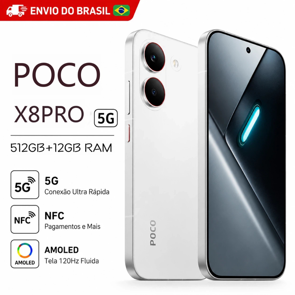Xiaomi Poco X8 PRO 5G, Global Version, MediaTek Dimensity 8500-Ultra, 6500mAh Battery, 50MP Camera