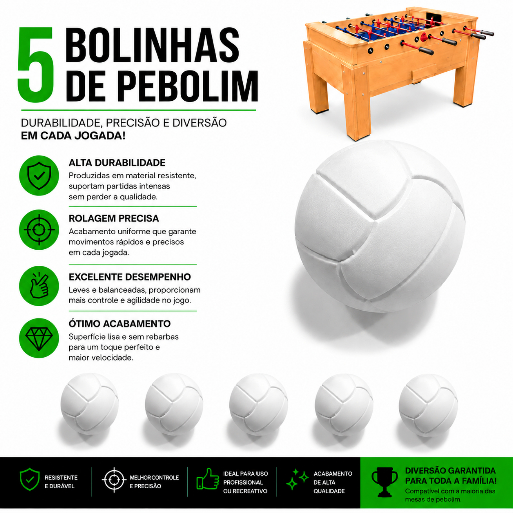 PEBOLIM BOLINHA BOLA PESADA KIT 5 UNIDADES
