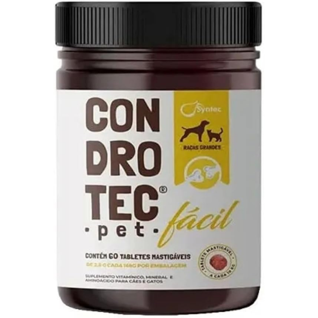 Condrotec Pet Fácil 60 Comprimidos Saúde Das Articulações