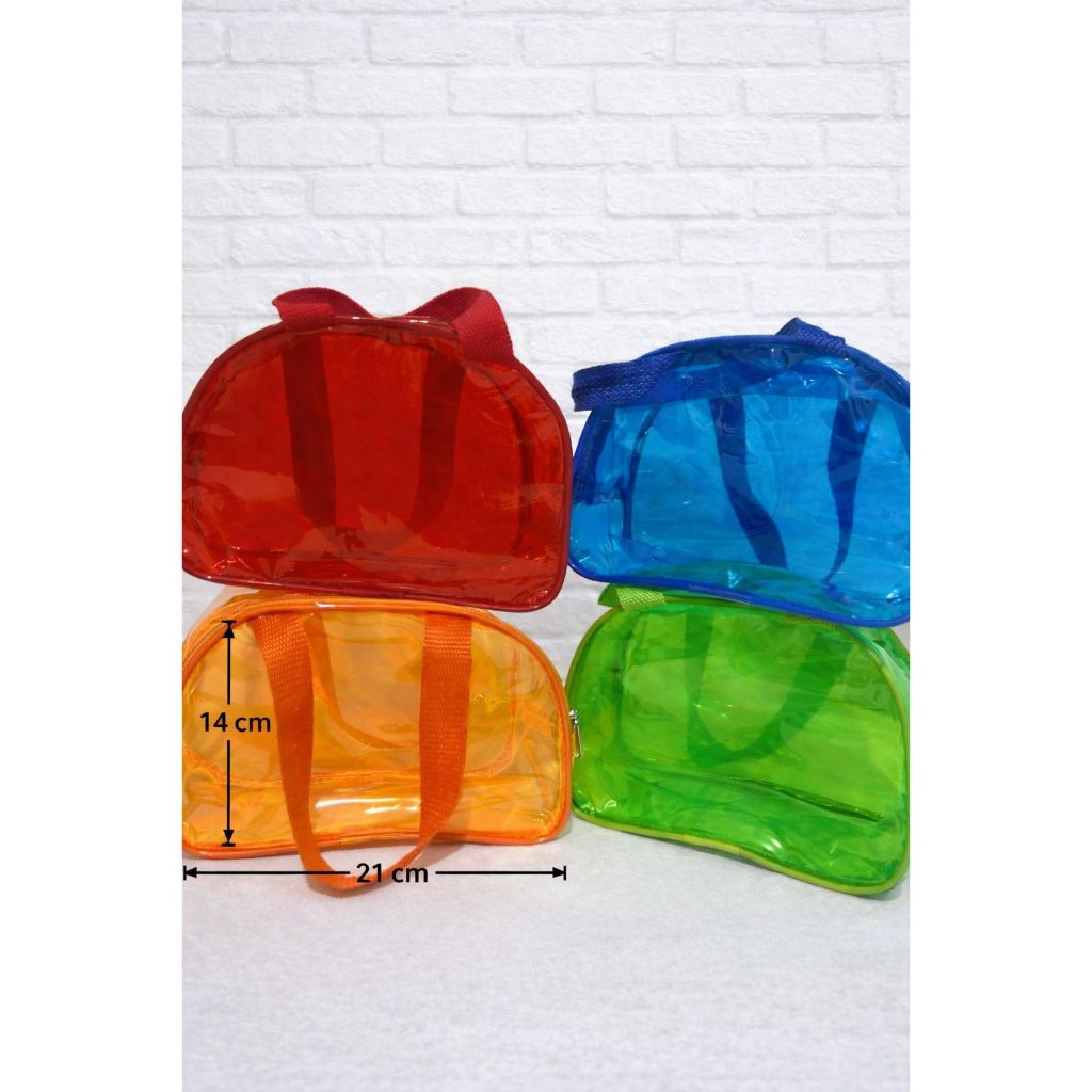 KIT COM 15 20 25 30 35 40 45 50 55 60 - Maletinha MEIA LUA em Plástico Cristal para Lembrancinha de Festas