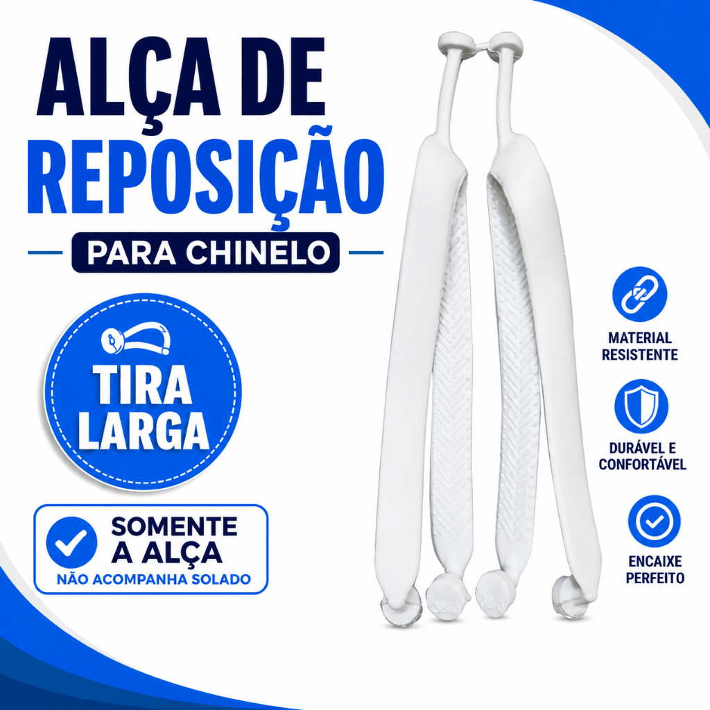 Alça Branca Para Chinelo Masculino Correia Cabresto Reposição