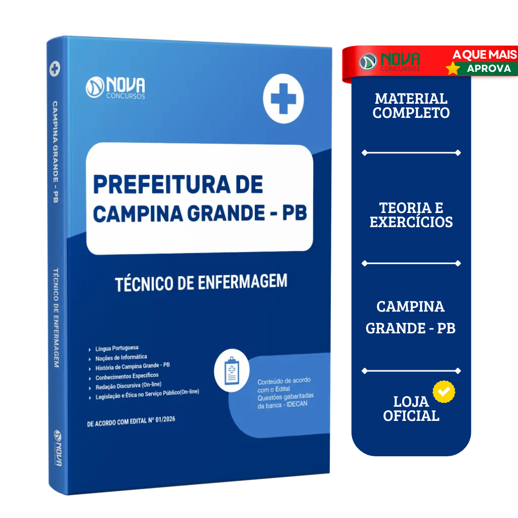 Apostila Prefeitura de Campina Grande - PB 2026 - Técnico de Enfermagem