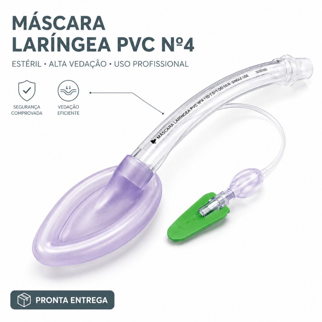 Máscara Laríngea Desc Nº4 Estéril Alta Vedação 50 a 70kg