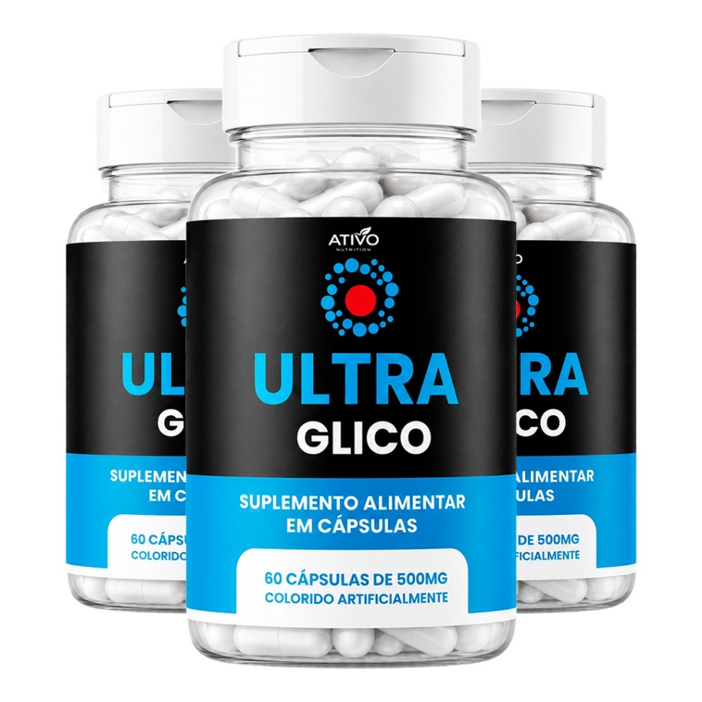kit 3 Unidades - Ultra Glico | Ativo Nutrition — Equilíbrio da Glicose e Bem-estar Diário - Envio imediato