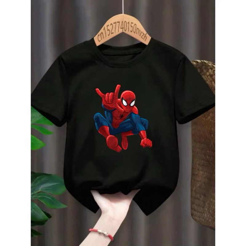 Camiseta Infantil Juvenil Spider Man Camisa Personalizada 100% Algodão Marvel Super Heróis