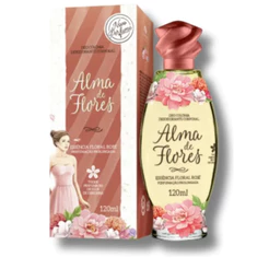 Colônia Corporal Alma De Flores Essência Floral Rose 120 Ml Deo Colônia Alma De Flores