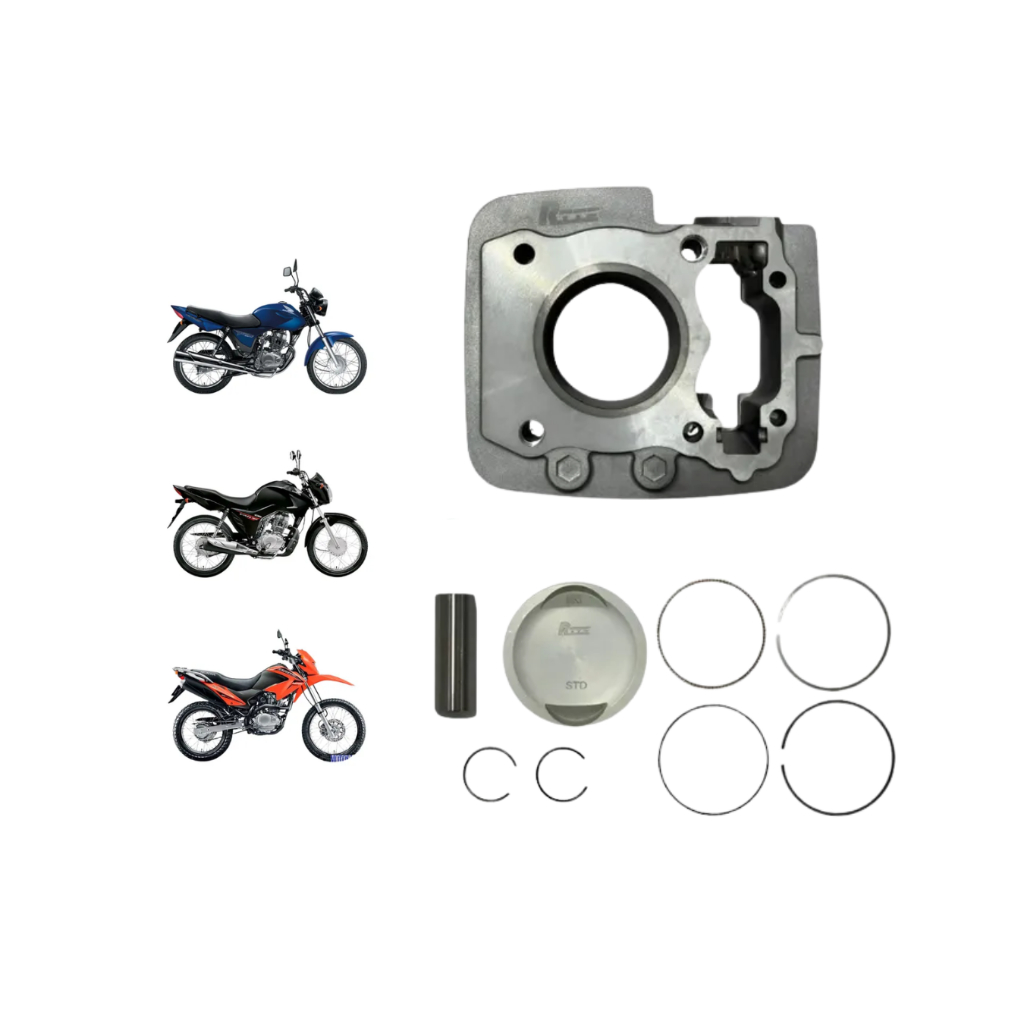 Kit Cilindro Motor Honda Titan 150 Fan 150 Bros 150 2003 2004 2005 2006 2007 2008 2009 2010 2011 2012 2013 2014 2015