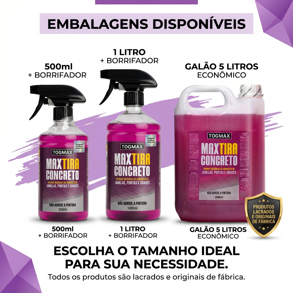 Removedor de Cimento e Concreto Togmax Max Tira Concreto Limpeza Pós Obra Remove Argamassa Rejunte