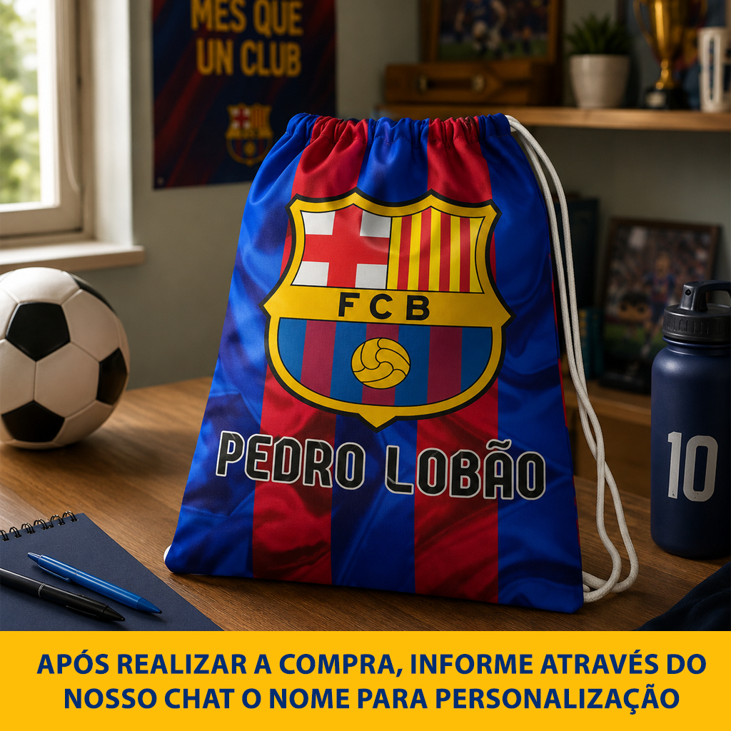 Kit Mochilinha Sacolinha Mochila Saco Sacochila Saquinho Lembrancinha Brinde Aniversario Personalizadas Barcelona