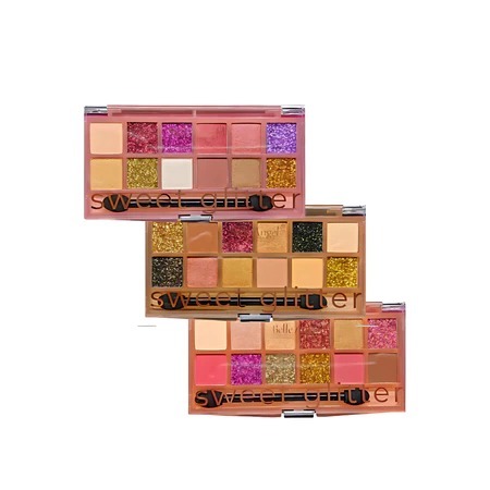 Paleta de Sombras Sweet Glitter Belle Angel Alta Pigmentação Glitter e Matte Tons Vibrantes Brilho Intenso Longa Duração