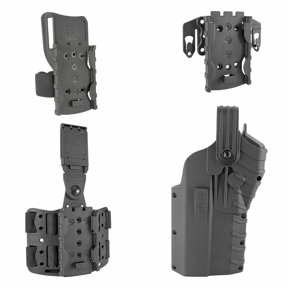 Kit G5F Speed Mid-Ride Bélica COM Protetor de Red Dot -Glock G17 Gen 3/4/5 CZ P10-F DFA Arex Delta M