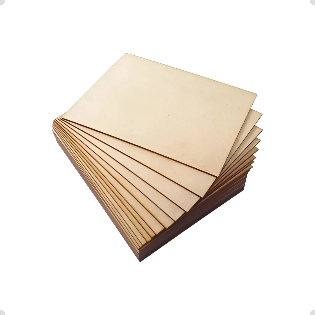 Imagem Kit Chapa Cru 30 x 40 MDF 3mm Ideal Para Quadro Artesanato Sublimação Pirografia Mandala Maquete Pintura