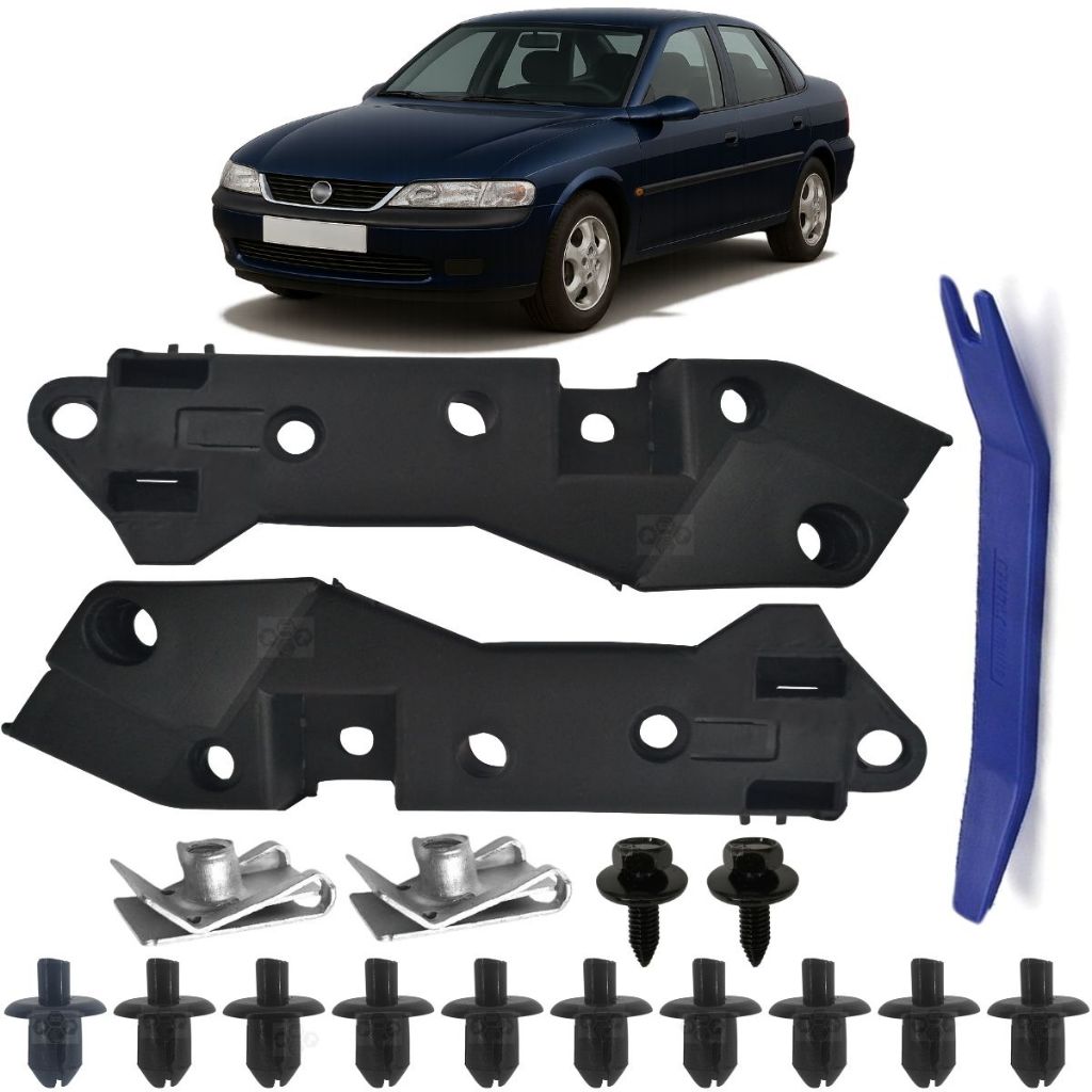 Par Suporte Guia Garra do Parachoque Dianteiro Para Chevrolet Gm Vectra 1997 Até 2005